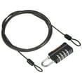 thumbnail image 1 of Candado de combinación de 4 dígitos Uxcell con cable de seguridad 1 juego candado exterior cadena negro 6.5 pies, 1 of 7