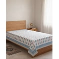 thumbnail image 5 of Yuvancrafts Modern Flowers Hand Block Print Cotton Quilt Bedspread, Twin Reversible, 5 of 5