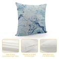 thumbnail image 4 of YINGXI  Marble Print Throw Pillow Cushion Cover, Soft Pastel Toned Abstract Wavy Pattern Ottoman Influences Image, Decorative Square Accent Pillow Case,Blue Grey 20x20in, 4 of 5