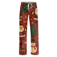 thumbnail image 5 of Hearthz Christmas Women's Pajama Pants Winter Wide Leg Womens Pj Bottoms Fall Drawstring Women Lounge Pants, 5 of 7