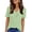 C Green, variant on Blouses for Women Summer Short Sleeve V Neck Button Shirts Dressy Casual Business Tunic Tops