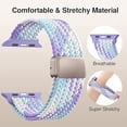 thumbnail image 2 of Braided Stretchy Solo Loop Compatible for Apple Watch Band 38mm 40mm 41mm 42mm 44mm 45mm 46mm 49mm for Women Men, Nylon Elastic Straps Wristbands for iWatch Series 11/10 9 8 7 6 5 4 3 SE/Ultra 3 2 1, 2 of 8