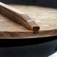 thumbnail image 3 of General Store Addlestone 2 Piece 14 inch Heavy Duty Cast Iron Wok with Wood Lid, 3 of 6