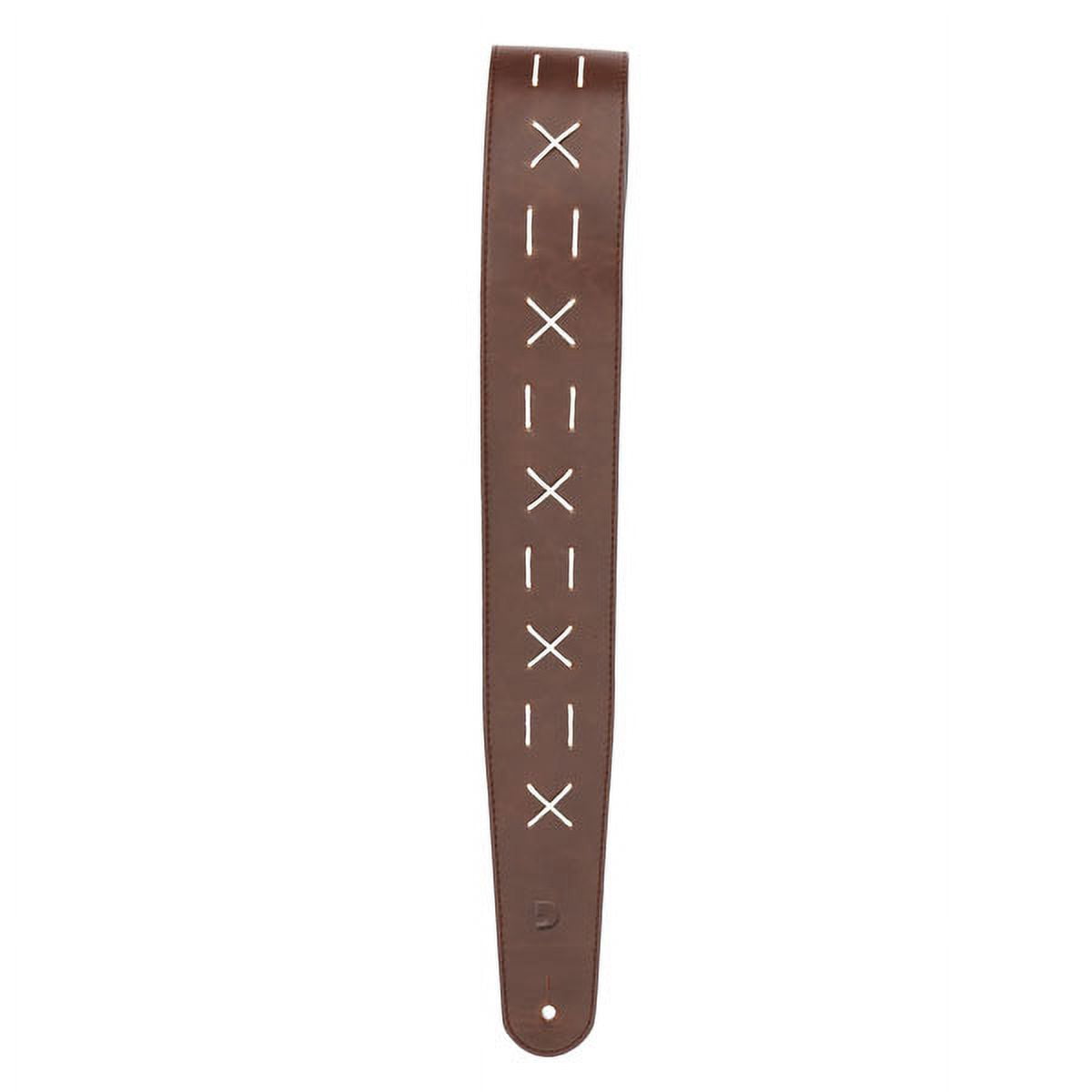 D'Addario L25W1501 Leather Guitar Strap, Decorative Stitch