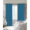 thumbnail image 3 of Blue Blackout Curtains 63 Inches Long, Modern Pure Wave Ride Thermal Insulated Black Out Curtains, Darkening Window Curtain Drapes for Bedroom Living Room 52"x63" 2 Panels, 3 of 8