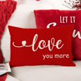 thumbnail image 2 of Red Valentines Day Pillow Cover 12x20 inch Love You More Valentine Lumbar Pillows Valentines Day Decorations for Sofa Couch, 2 of 6