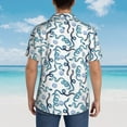 thumbnail image 4 of Balery Hand Drawn Snake Print Men's Hawaiian Shirts Short Sleeve Beach Shirt Relaxed Fit Vacation Button Down Shirts-XX-Large, 4 of 7