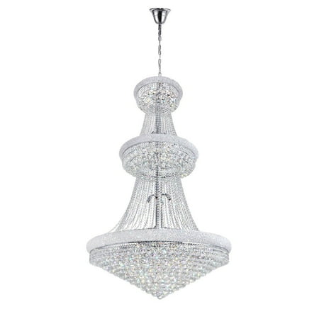 

CWI Lighting Empire 38 Light Down Transitional Metal Chandelier in Chrome