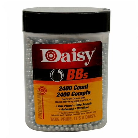 Daisy Bottle .177 Cal Zinc-Plated Steel BBs, 2400 (Best 22 Cal Hunting Pellets)