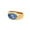 Gold blue, variant on Men's Women's Stainless Steel Minimalist Retro Oval Agate Signet Rings Statement Jewelry Gold Green Size 7