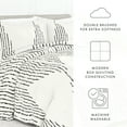 thumbnail image 5 of Noble Linens 3-Piece Gray Diamond Stripe Print Comforter Set, King/CalKing, 5 of 9
