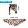 thumbnail image 2 of Uxcell Women's Belly Dance Hip Scarf with Sequins Triangle Wrap Skirts Waist Chain for Party Costume Performance Brown, 2 of 5