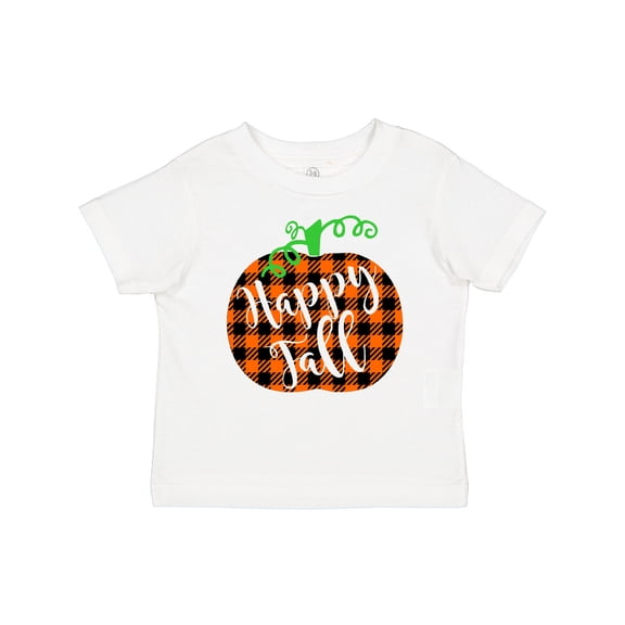 Inktastic Happy Fall Plaid Pumpkin Boys or Girls Baby T-Shirt