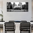 thumbnail image 4 of 3 Piece Chicago Cityscape Canvas Art Wall Decor The Cloud Gate in Millennium Park Picture Canvas Paintings Illinois Famous Scenery Modern Wall Art Stretched and Framed Ready to Hang, 12"x16"x3 Panels, 4 of 6
