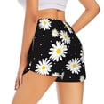 thumbnail image 3 of Goofa Daisies Flowers Printed Women 2 in 1 Running Shorts,Quick Dry Athletic Workout Shorts,High Waisted Athletic Shorts with Liner Pockets-Medium, 3 of 9