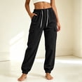 thumbnail image 4 of Purcolt Womens Corduroy Jogger Pants Casual Drawstring Elastic Waist Cargo Pants Comfort Loose Fit Athletic Pants with Ribbed Elastic Cuffs for Hiking Running Travel, 4 of 8