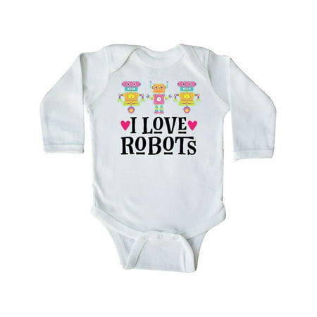 

Inktastic I Love Robots Cute Robotics Gift Baby Girl Long Sleeve Bodysuit
