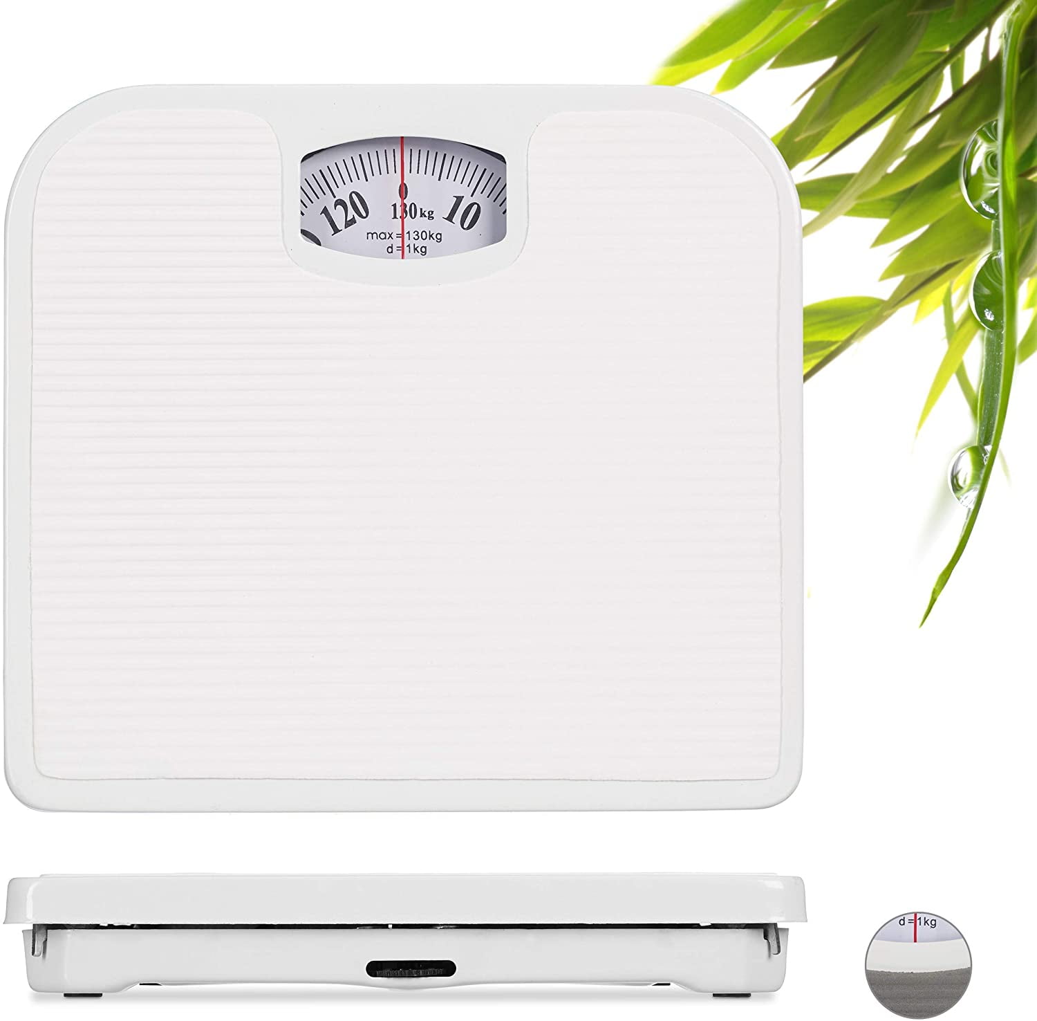 GLASS LCD DIGITAL ELECTRONIC 130KG LB WEIGHING BODY SCALES BATHROOM  Clear 