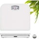 thumbnail image 1 of Básculas de baño blancas, básculas corporales, básculas analógicas, para personas de hasta 130 kg, precisas, AxP: 30 x 25,5 cm Adepaton LN-0027, 1 of 5