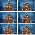 thumbnail image 2 of EREHome Christmas Tree Placemat Plate Holder Set of 6, Table Mats Protector 12x18 inch, 2 of 5