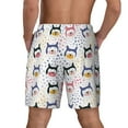 thumbnail image 3 of Kdxio Cute Dog Print Men's Swim Trunks with Compression Liner 7 Inch Inseam Quick Dry Swim Shorts, 3 of 7