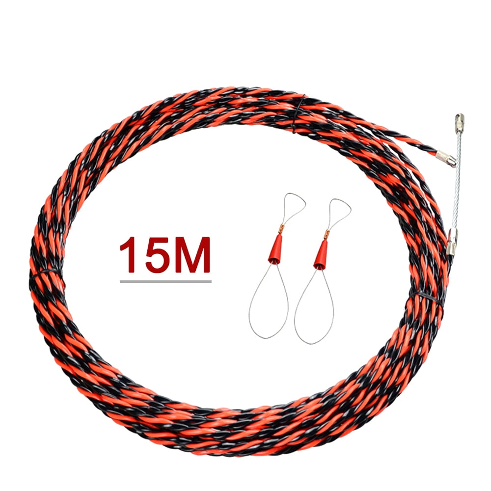 10M 33Ft Electrical Wire Threader Cable Running Rods Fish Tape Pulling I1C1 
