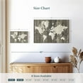 thumbnail image 4 of Elephant Stock Old World Map Neutral Wall Art - Horizontal Canvas Wall Art - Home Office Wall Decor - Map Canvas - Gray And Beige Decor By Wild Apple Portfolio - 12" x 8", 4 of 8