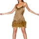 thumbnail image 1 of Gibobby Vestido sexy para mujer corto Vestido bordado de plumas con escote en V y pedrería para mujer(Dolado,CH), 1 of 5