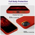 thumbnail image 3 of Designed for iPhone 13 Case, Silicone Shockproof Slim Thin Phone Case for iPhone 13 6.1 inch Red, 3 of 13