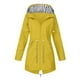thumbnail image 3 of Chaqueta de esquí impermeable para mujer a prueba Chaqueta de lluvia a prueba para proteger con capucha cálido de invierno ejercicio - amarillo M, 3 of 7