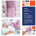 thumbnail image 3 of Pink Disposable Isolation Gown. 50 Pack Disposable Gowns Medical with Cuffs, Sleeves, Back Ties. 45 GSM SPP Disposable Medical Gowns for Women and Men. Unisex Disposable Surgical Gowns, 3 of 7
