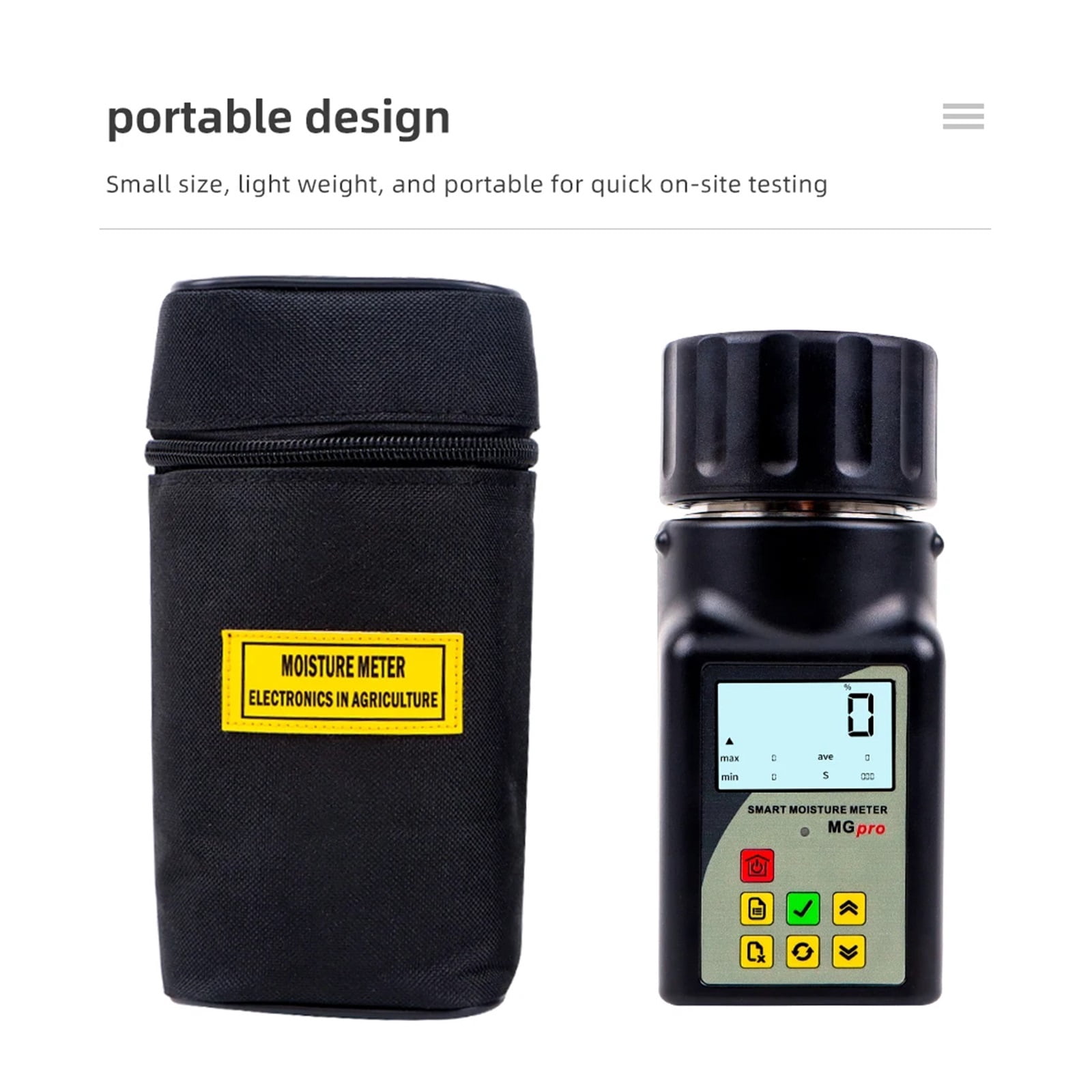 PRO Cup Type Grain Moisture Meter For 25 Kinds Grains Humidity Tester Corn Wheat Rice Coffee Bean Peanut Seed Hygrometer