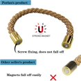thumbnail image 4 of 2 Pack Strong Magnetic Curtain Tiebacks Decorative Rope Holdbacks Convenient Ties Backs for Thin or Thick Window Draperies No Tools Required 19.7in, Slightly Heavy- Gold, 4 of 7