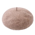 thumbnail image 2 of Women New Solid Color Adjustable Wool Beret Wool Warm Hat In Autumn And Winter, 2 of 3