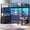 Black, variant on Toogaho Full Loft Bed with U Shaped Desk & LED Lights & Charging Station,Metal LED Loft Bed Frame with 10 Storage Drawers & Door Cabinet & 13"H Guardrail,Brown