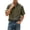 Army Green, variant on Mens Big and Tall Lightweight Cotton Shirts Stand Collar Short Sleeve Shirt Button Up Casual Tops with Pocket Breathable Summer Shirt for Beach Vacation and Daily Wear