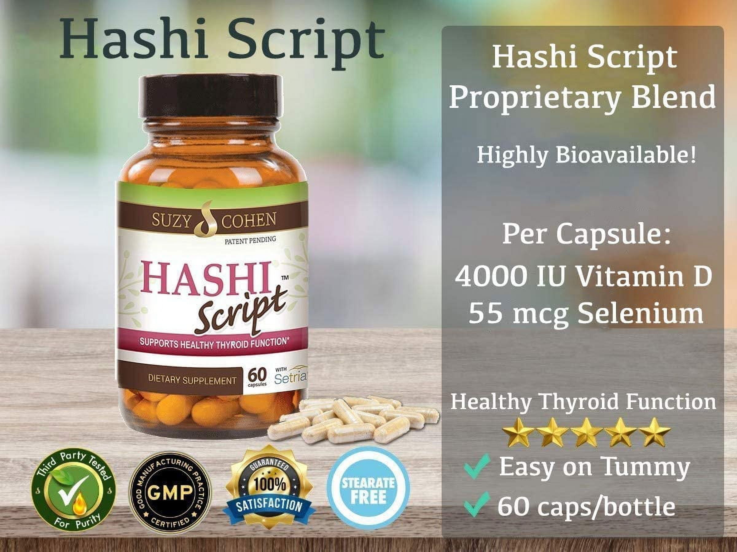 HashiScript Thyroid and Immune Support Formula with Catalase and Glutathione - by Suzy Cohen