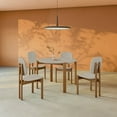 thumbnail image 2 of Gales Round 46.54 Dining Table from Engineered Wood in Beige - Set of 5, 2 of 10