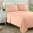 thumbnail image 5 of 1800 Series 4 Piece Deep Pocket Bedroom Bed Sheet Set King - Peach, 5 of 5