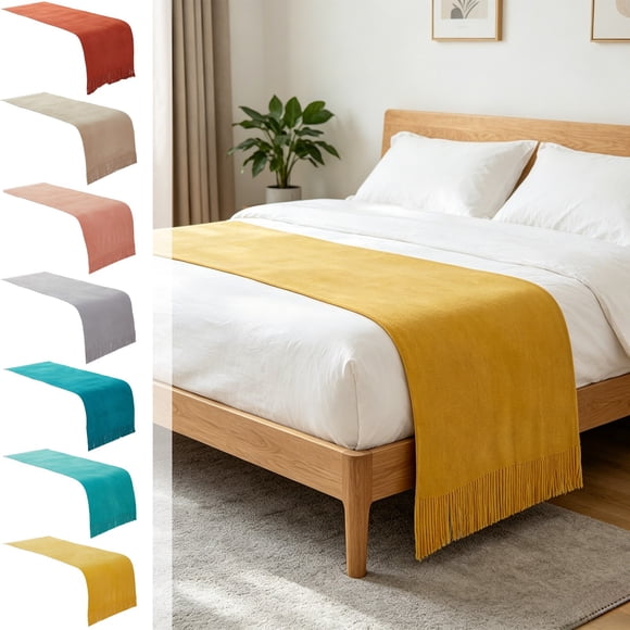 TTJ Bed Runner Bed Runner Bed Scarf Bed Throw Bed Runner for 1.5m Beds 24x83 Inch Bed Decoration Scarf for Bedroom Hotel