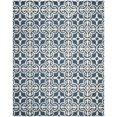 thumbnail image 1 of Safavieh Cambridge Collection CAM133G Handmade Moroccan Geometric Navy and Ivory Premium Wool Square Area Rug (6' Square), 1 of 2
