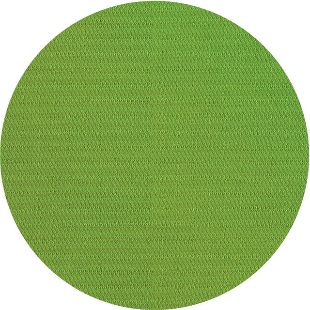 Ahgly Tapis Rond Lavable en Machine Intérieur Transitionnel Vert Lime Foncé, 7 Pieds Rond