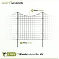 thumbnail image 5 of 39in H (5 Fence Panels) No Dig Easy Install Zippity Black Metal Fence, Decorative Fence Ideal for Garden Fencing For Dogs, Temporary Fence or Garden Fence Animal Barrier, WF29006, 5 of 8