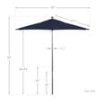 thumbnail image 4 of California Umbrella Venture 7.5' Silver Market Umbrella in Navy Blue, 4 of 5