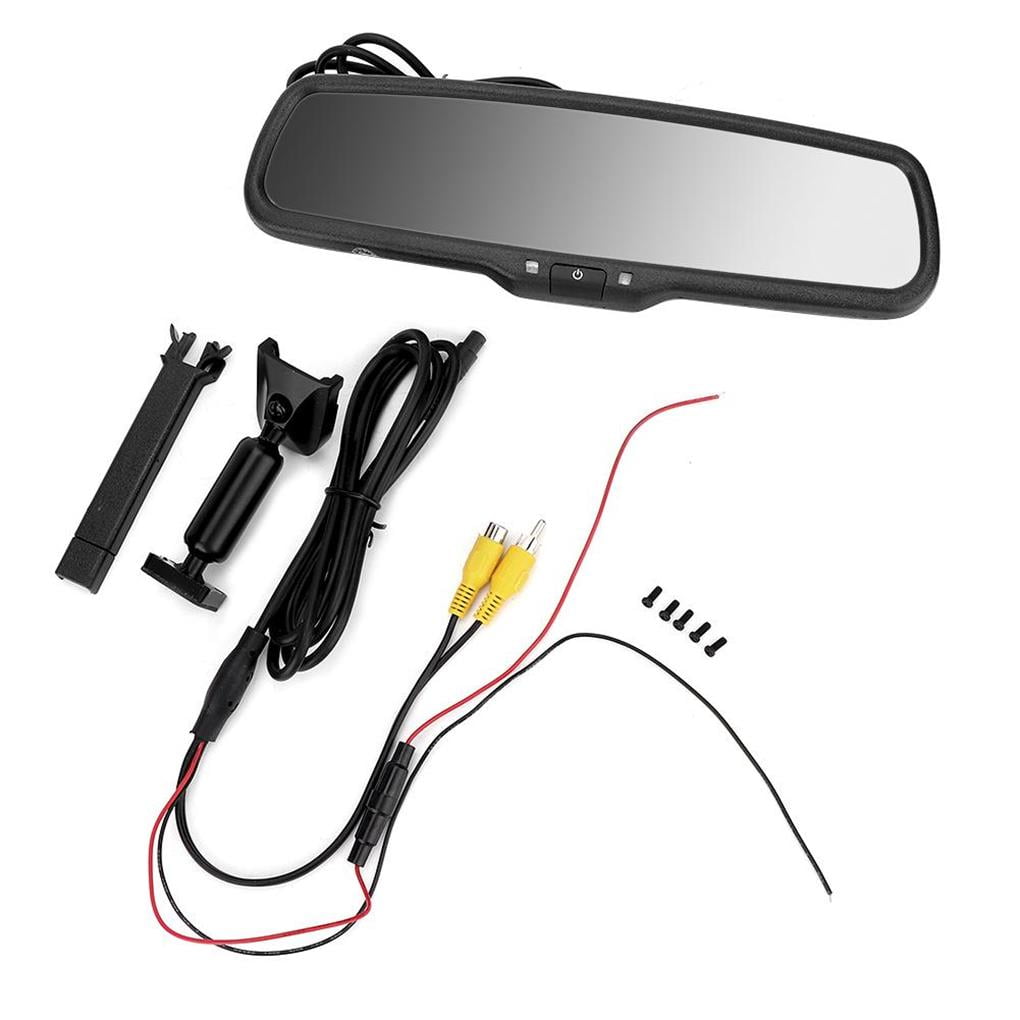 4.3inch Car Rearview Mirror Auto Dimming Monitor With Bracket Black