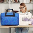 thumbnail image 5 of Wiywef Sewing Machine Carrying Case Sewing Machine Travel Tote Bag with Front Pocket Portable Sewing Machine and Accessories Storage Bag(Blue), 5 of 7