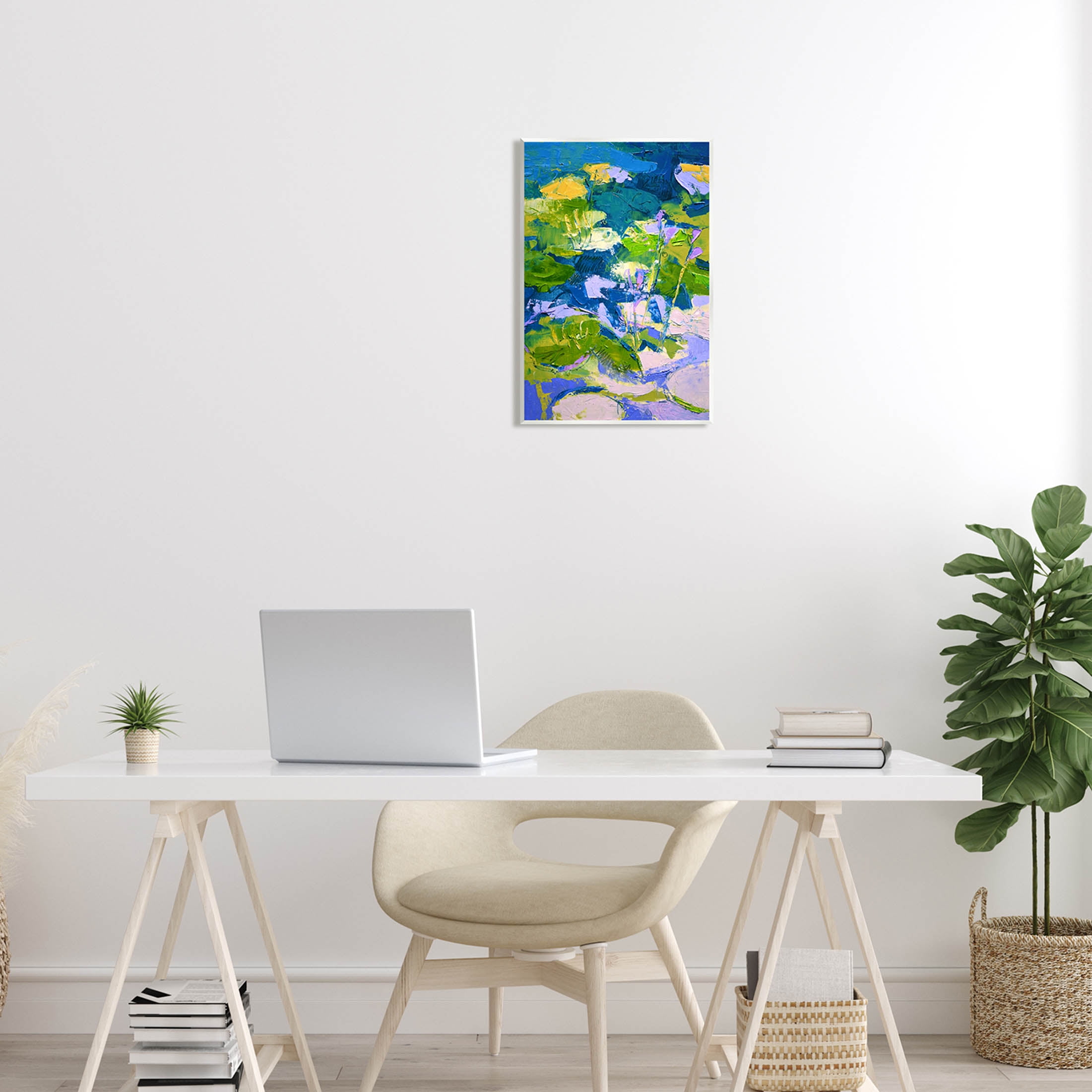 Stupell Industries Bold Pond Botanicals Lotus Flowers Painting Unframed Art Print Wall Art, Design by Dorothy Fagan