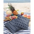 thumbnail image 3 of Pack of 2 Outdoor Pillow Covers, Indigo Moroccan Tile Pattern Waterproof Square Throw Pillowcase Cushion Decorative Pillow Covers for Couch Patio Tent, 26x26 in, 3 of 6