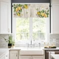 thumbnail image 2 of Yellow Lemon Valances for Windows Farmhouse Kitchen Curtains Valances Rod Pocket Valance Curtains for Kitchen Windows Country Flower Butterfly Farmhouse Beige Window Valances for Bathroom 54"x18", 2 of 6