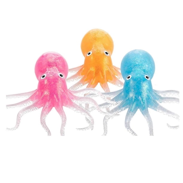 3/6/12Pcs Colorful Octopus Stress Ball Slow Rebound Stress Anxiety Relief Portable Kids Teens Adults